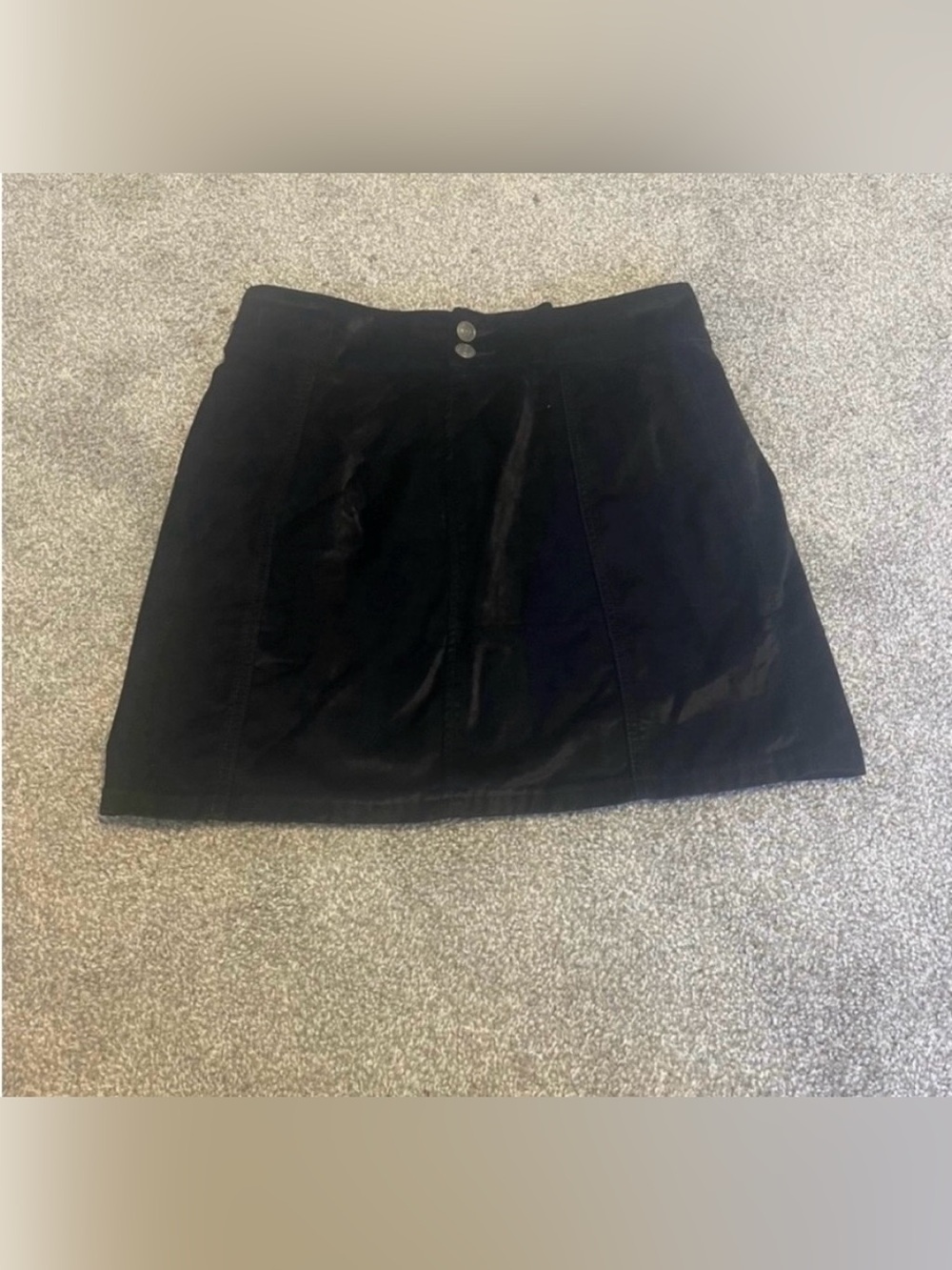 Black Velvet Free People Mini Skirt
